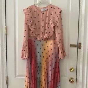 & Other Stories Rainbow Midi Dress Size 12 BNWT